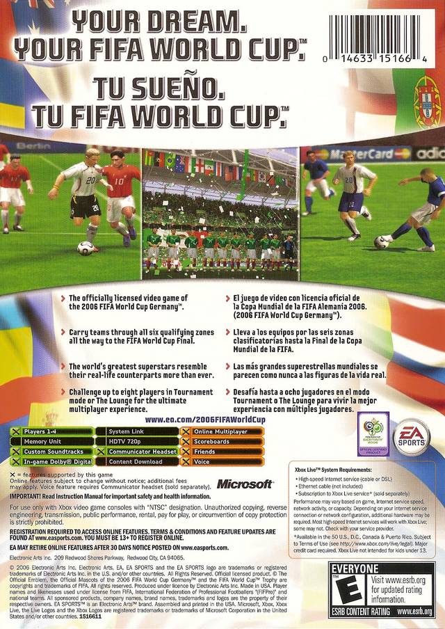 FIFA World Cup: Germany 2006 - (XB) Xbox [Pre-Owned] Video Games Electronic Arts   