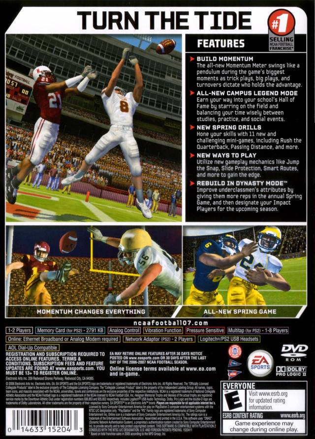 NCAA Football 07 - (PS2) PlayStation 2 [Pre-Owned] Video Games EA Sports   