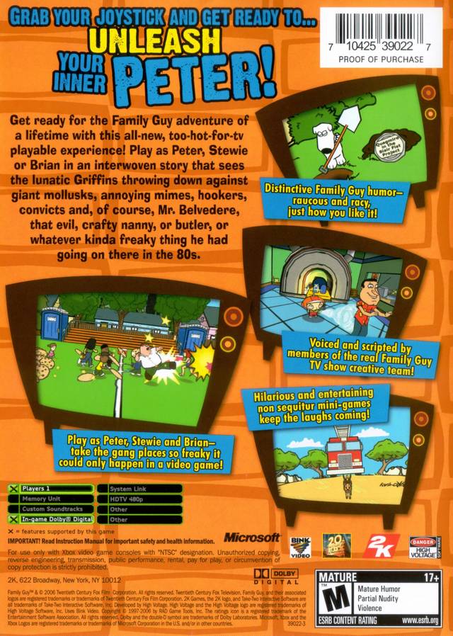 Family Guy - (XB) Xbox [Pre-Owned] Video Games 2K Games