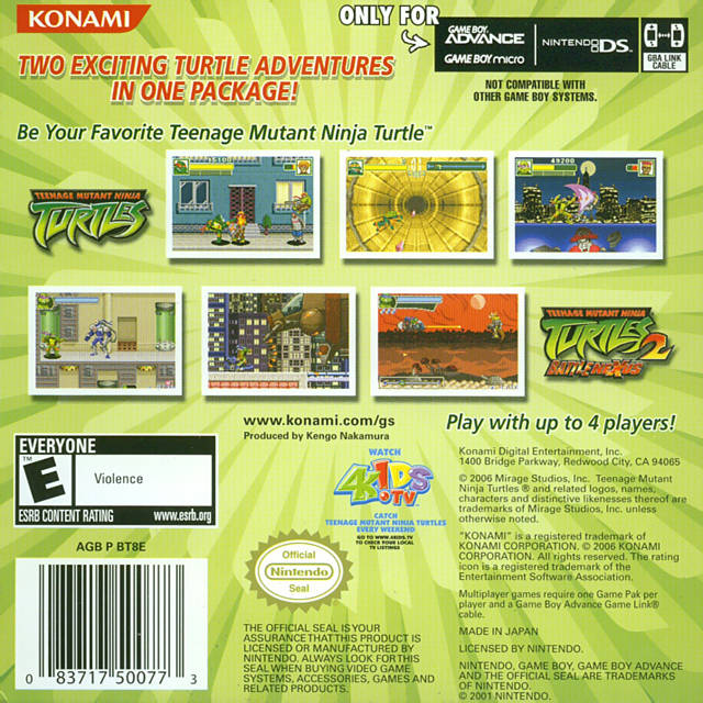 Teenage Mutant Ninja Turtles: Double Pack - (GBA) Game Boy Advance [Pre-Owned] Video Games Konami   