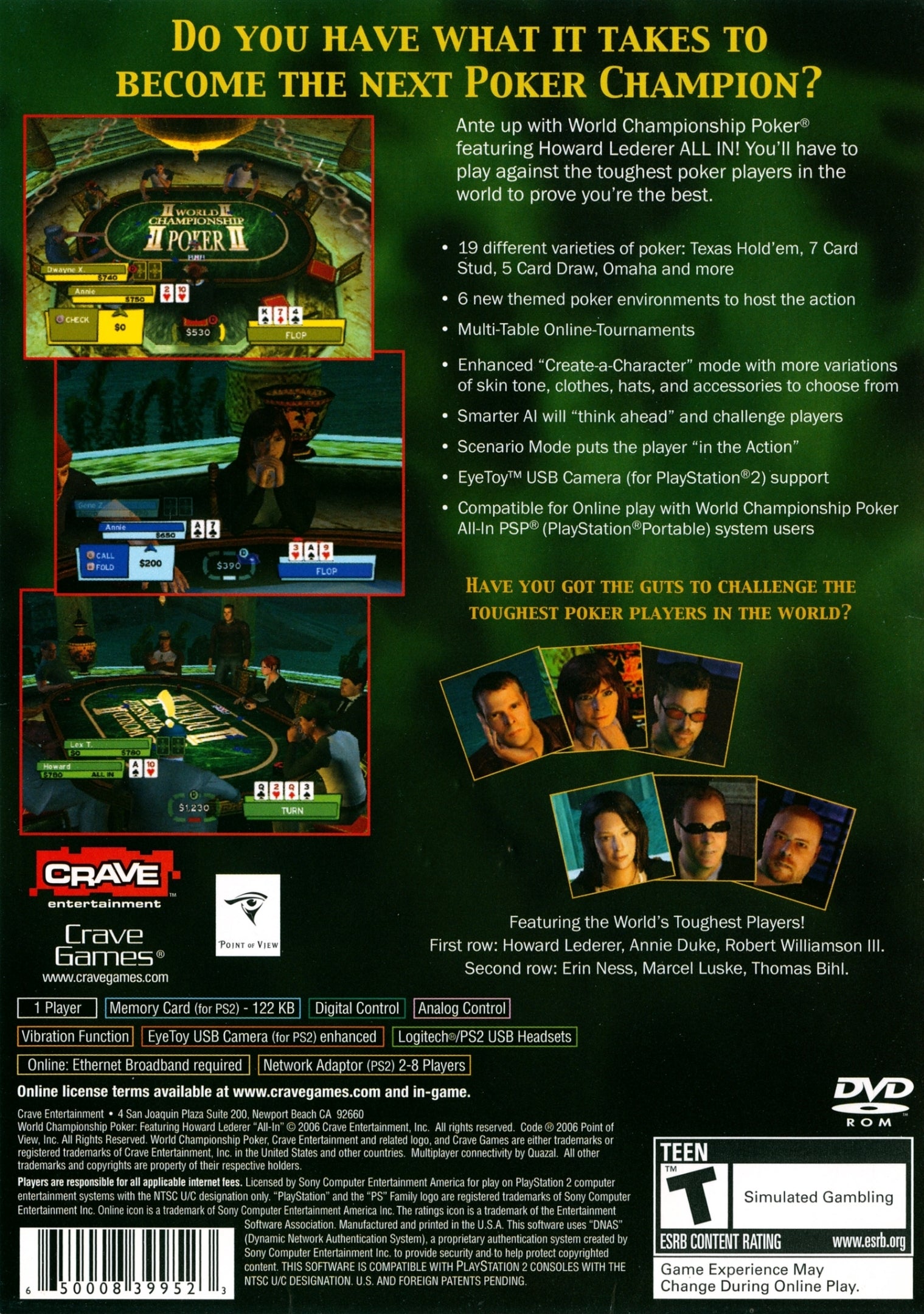 World Championship Poker: Featuring Howard Lederer - All In - (PS2