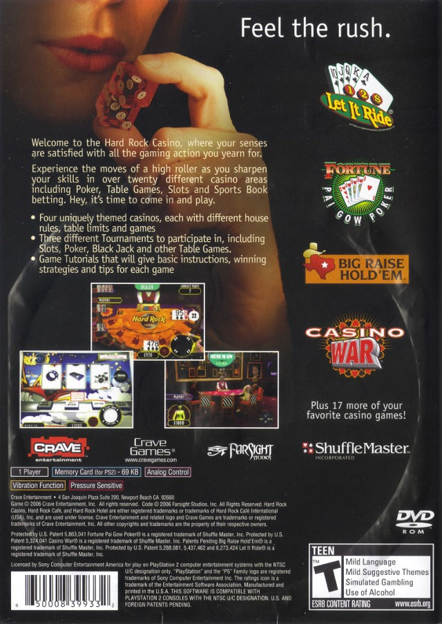 Hard Rock Casino - (PS2) PlayStation 2 [Pre-Owned] Video Games Crave   