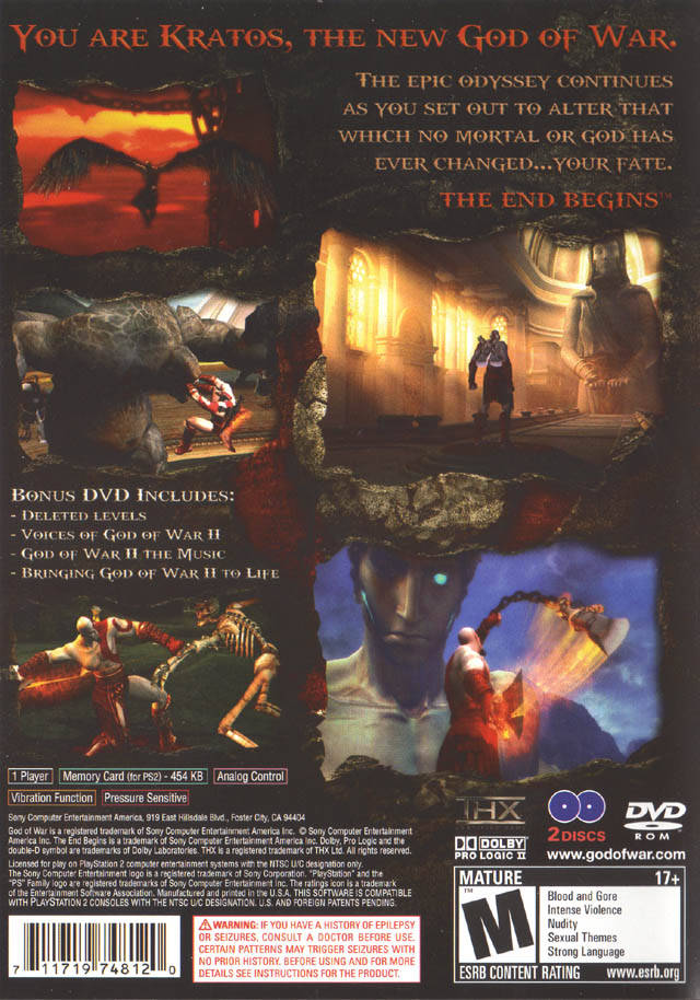 God of War II - (PS2) PlayStation 2 Video Games SCEA   