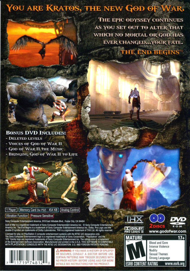God of War II (Greatest Hits) - (PS2) PlayStation 2 [Pre-Owned] Video Games SCEA   