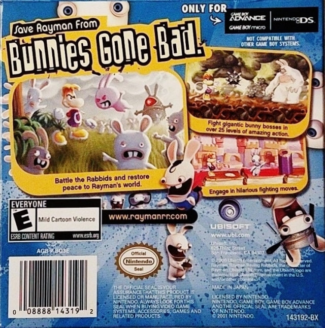 Rayman Raving Rabbids - (GBA) Game Boy Advance Video Games Ubisoft   