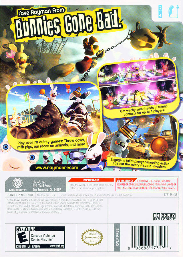 Rayman Raving Rabbids - Nintendo Wii [Pre-Owned] Video Games Ubisoft   