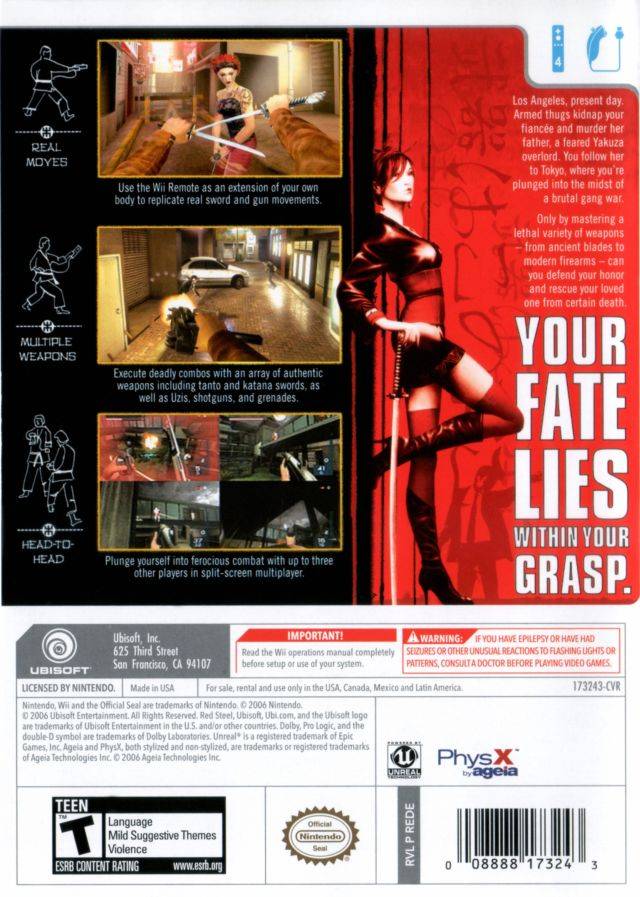 Red Steel - Nintendo Wii [Pre-Owned] Video Games Ubisoft   
