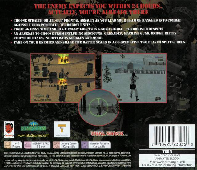 Spec Ops: Stealth Patrol - (PS1) PlayStation 1 Video Games Take-Two Interactive   