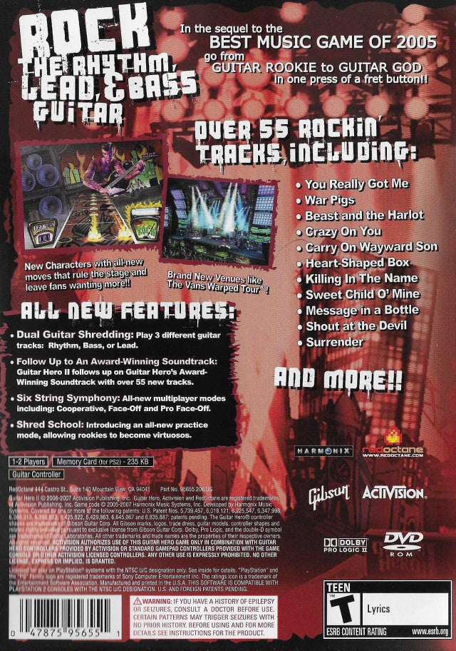 Guitar Hero II (Greatest Hits) - (PS2) PlayStation 2 [Pre-Owned] Video Games RedOctane   