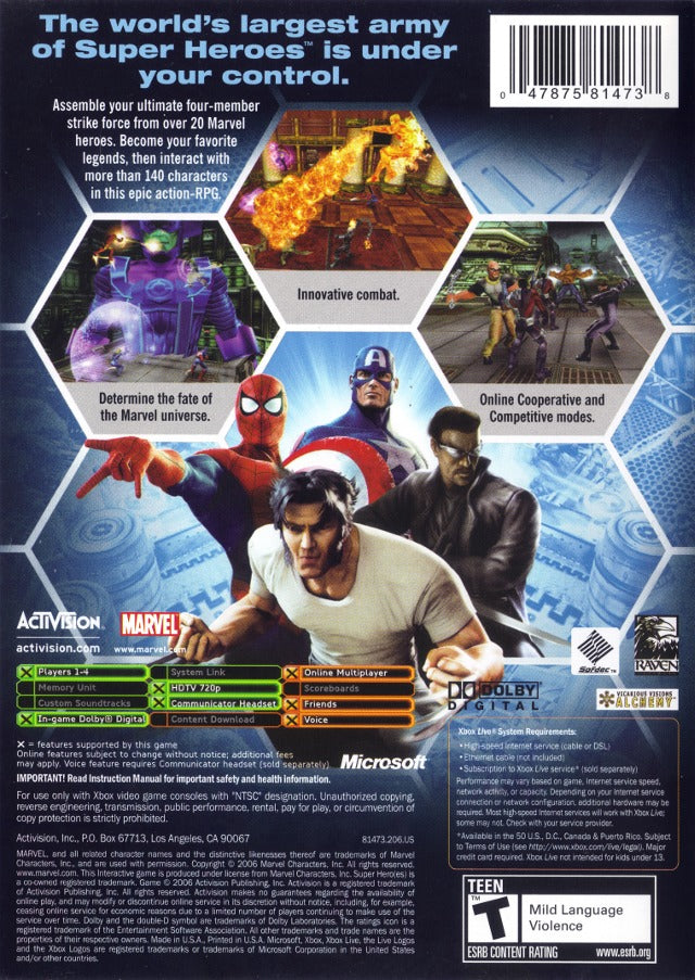 Marvel: Ultimate Alliance - (XB) Xbox [Pre-Owned] Video Games Activision   