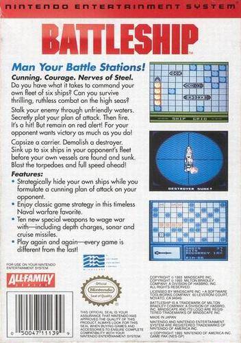 Battleship - (NES) Nintendo Entertainment System  [Pre-Owned] Video Games Mindscape   
