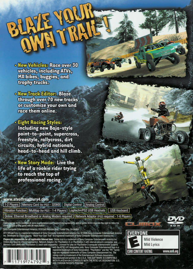 ATV Offroad Fury 4 (Greatest Hits) - (PS2) PlayStation 2 Video Games SCEA   