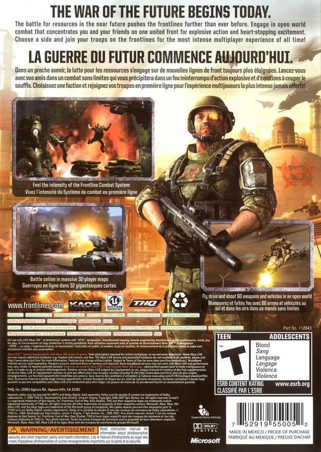 Frontlines: Fuel of War - Xbox 360 [Pre-Owned] Video Games THQ   