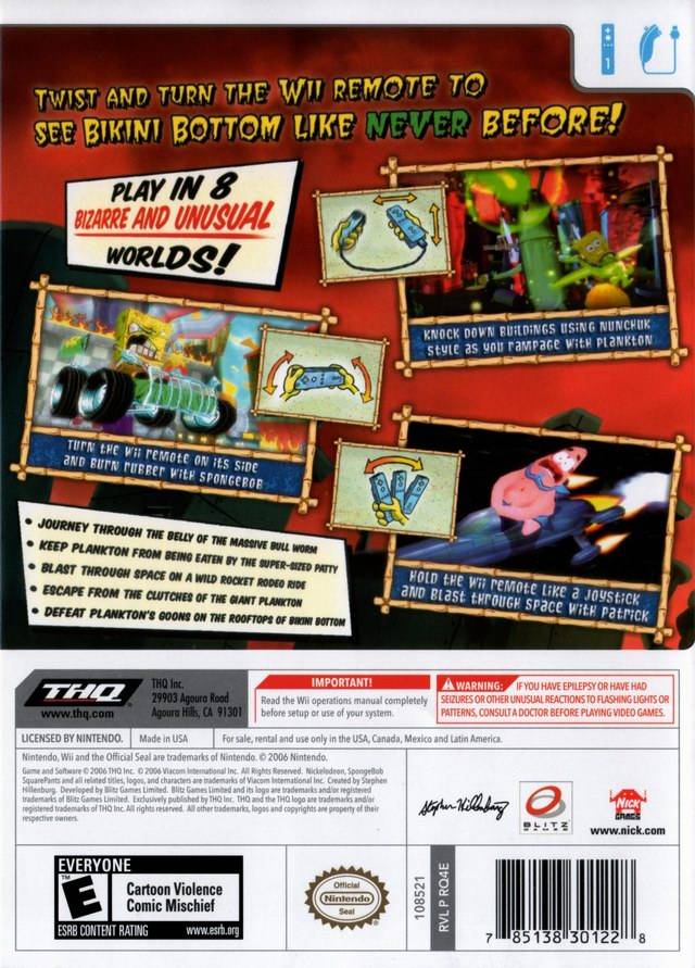 SpongeBob SquarePants: Creature from the Krusty Krab - Nintendo Wii [Pre-Owned] Video Games THQ   