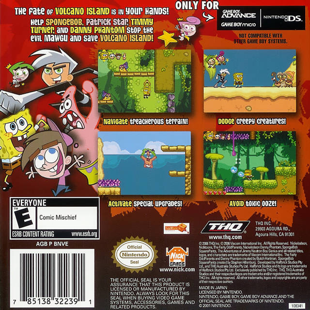 Nicktoons: Battle for Volcano Island - (GBA) Game Boy Advance [Pre-Owned] Video Games THQ   