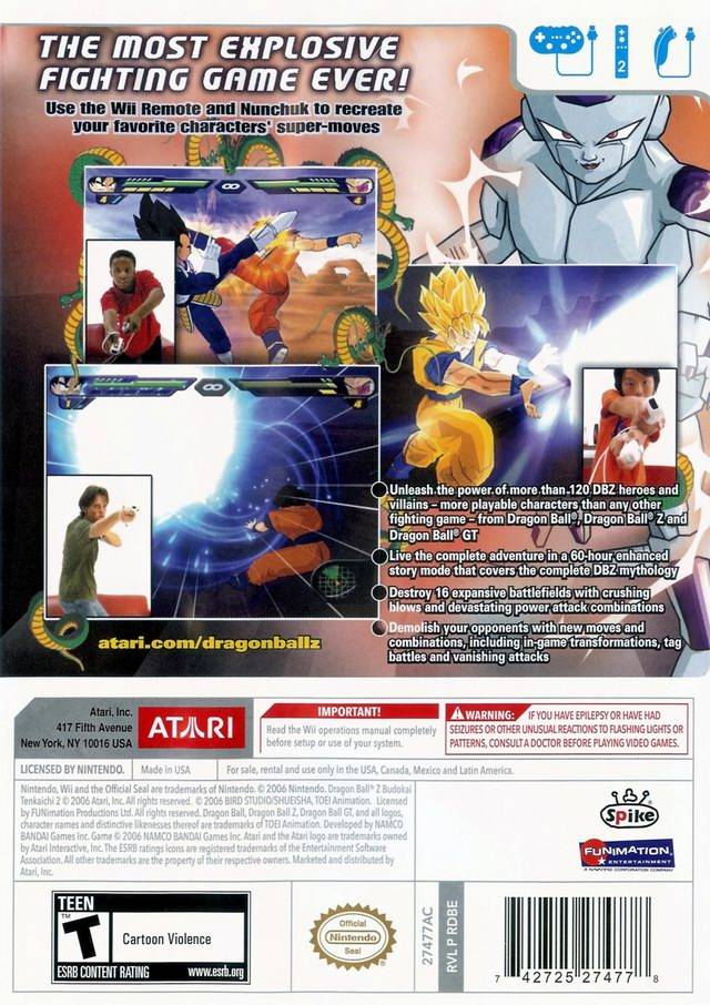 Dragon Ball Z: Budokai Tenkaichi 2 - Nintendo Wii [Pre-Owned] Video Games Atari SA   