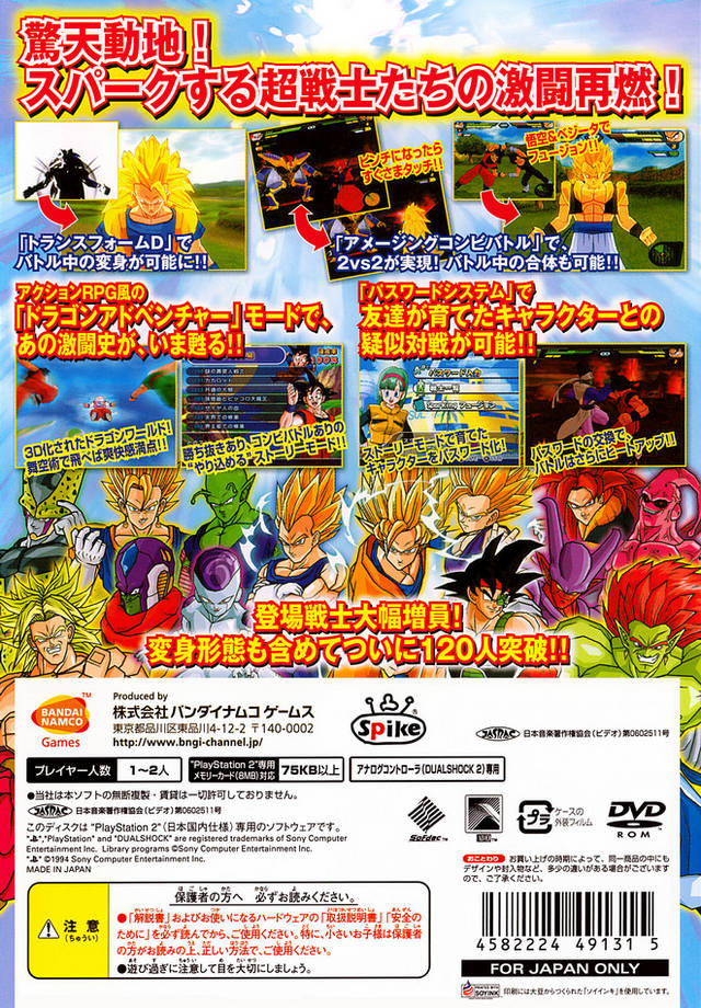 Dragon Ball Z: Sparking! NEO - (PS2) PlayStation 2 [Pre-Owned] (Japanese Import) Video Games Namco Bandai Games   