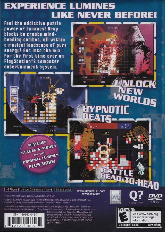 Lumines Plus - (PS2) PlayStation 2 [Pre-Owned] Video Games Buena Vista Games   
