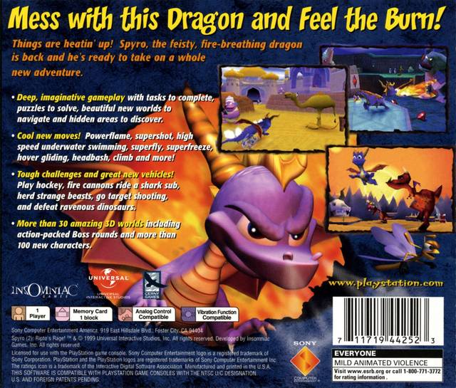 Spyro 2: Ripto's Rage! - (PS1) PlayStation 1 [Pre-Owned] Video Games SCEA   