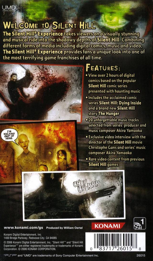 The Silent Hill Experience - PSP Video Games Konami   