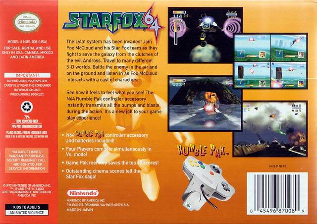 Star Fox 64 - (N64) Nintendo 64 [Pre-Owned] Video Games Nintendo   