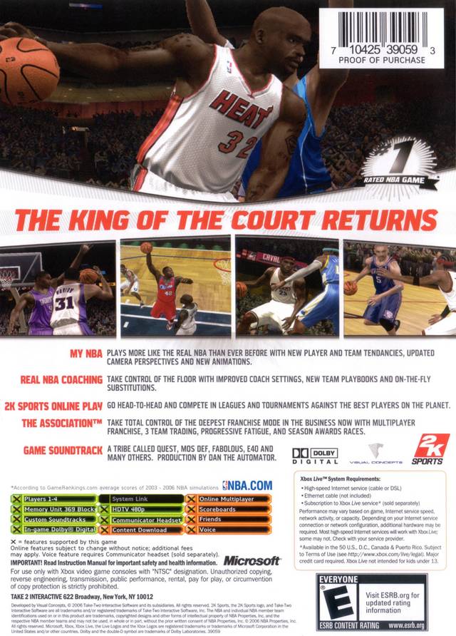 NBA 2K7 - (XB) Xbox [Pre-Owned] Video Games 2K Sports   