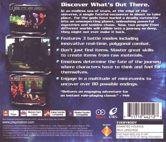 Star Ocean: The Second Story - (PS1) PlayStation 1 [Pre-Owned] Video Games Enix Corporation   