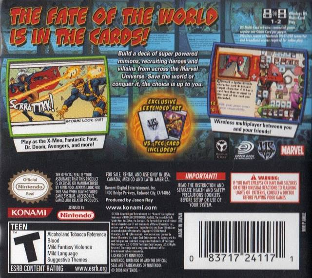 Marvel Trading Card Game (NDS) Nintendo DS J&L Game