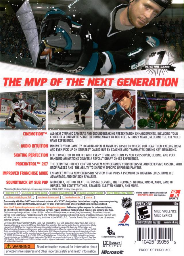NHL 2K7 - Xbox 360 Video Games 2K Sports   