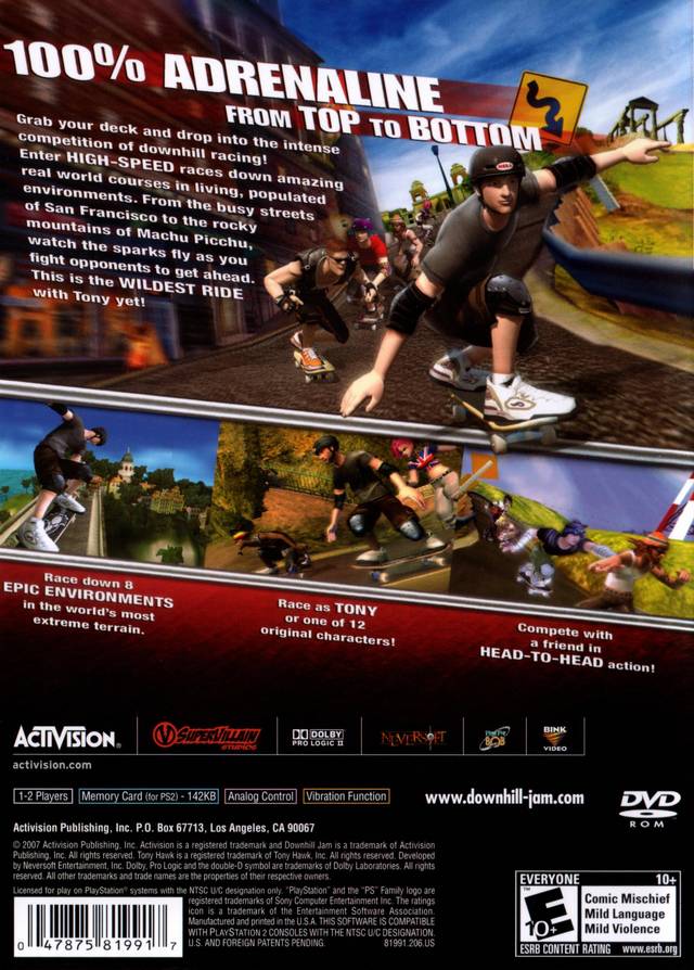Tony Hawk's Downhill Jam - PlayStation 2 Video Games Activision   