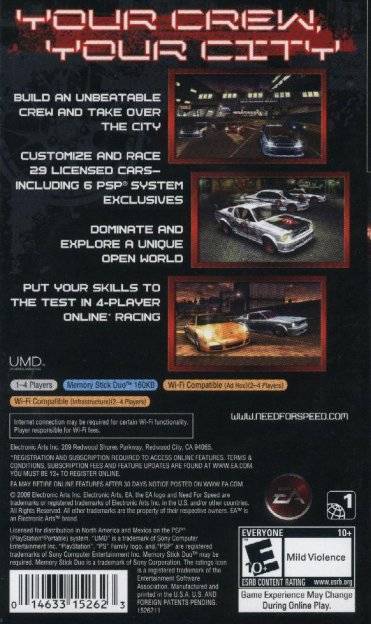 Need for Speed Carbon: Own the City (Greatest Hits) - SONY PSP [Pre-Owned] Video Games EA Games   