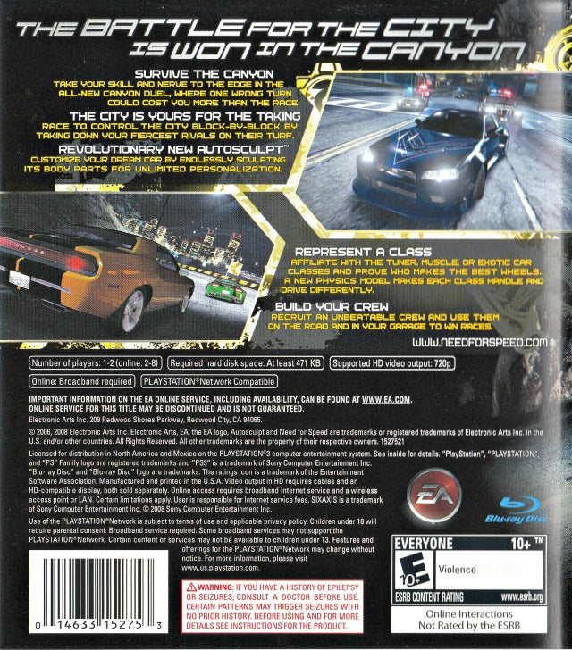 Need for Speed: Carbon - (PS3) PlayStation 3 [Pre-Owned] | J&L Game
