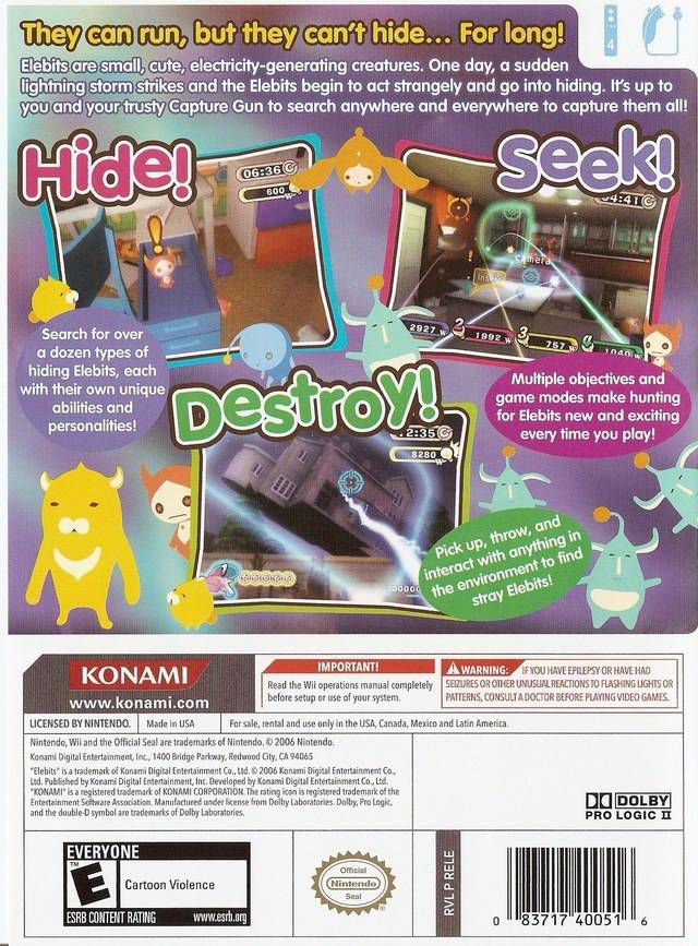 Elebits - Nintendo Wii [Pre-Owned] Video Games Konami   