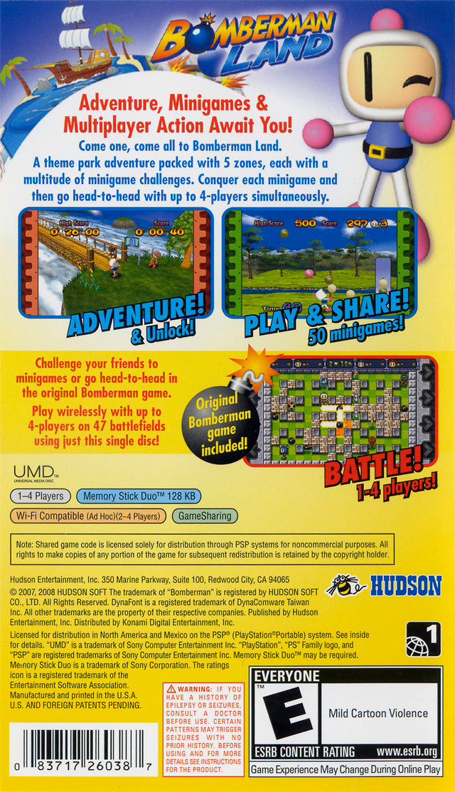 Bomberman Land Portable - Sony PSP Video Games Hudson   