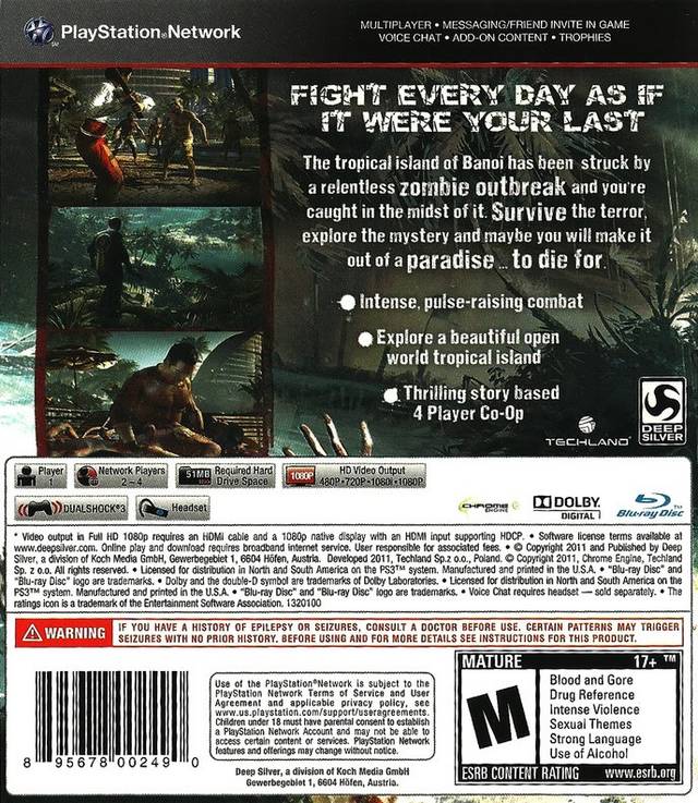 Dead Island - (PS3) PlayStation 3 [Pre-Owned] | J&L Game