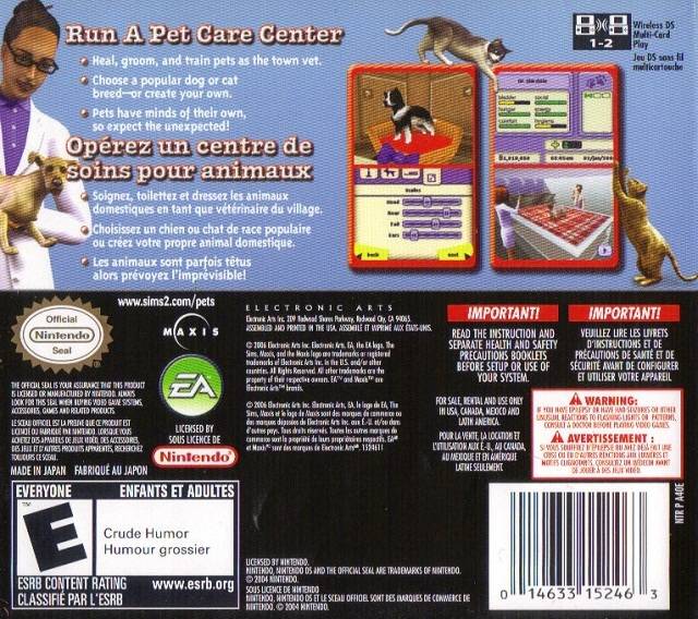 The Sims 2: Pets - Nintendo DS [Pre-Owned] Video Games EA Games   