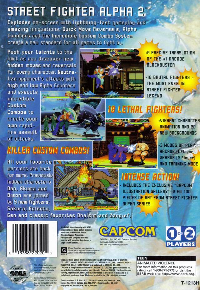 Street Fighter Alpha 2 - (SS) SEGA Saturn [Pre-Owned] Video Games Capcom   