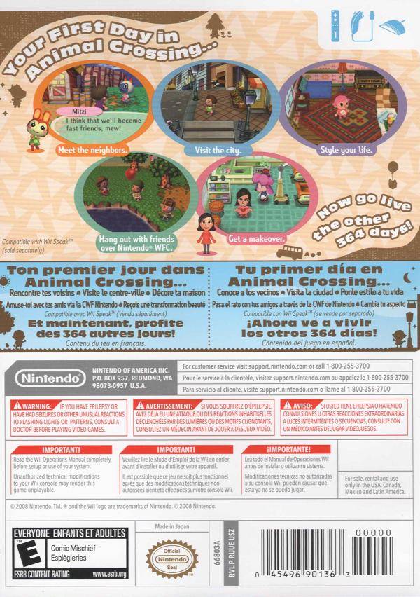 Animal Crossing: City Folk - Nintendo Wii [Pre-Owned] Video Games Nintendo   