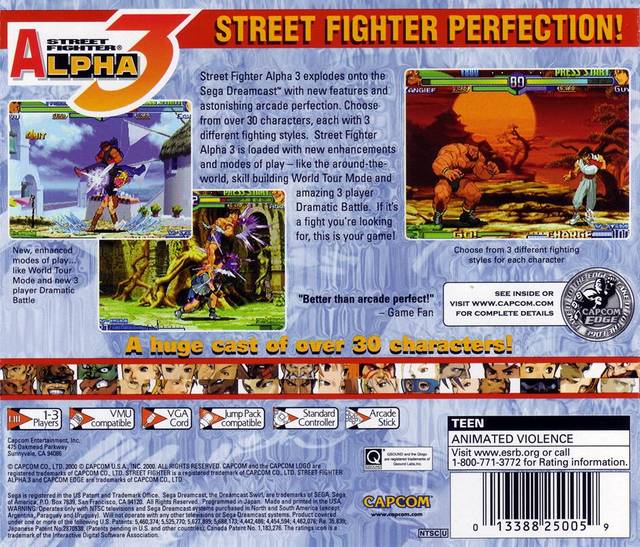Street Fighter Alpha 3 - (DC) SEGA Dreamcast [Pre-Owned] Video Games Capcom   