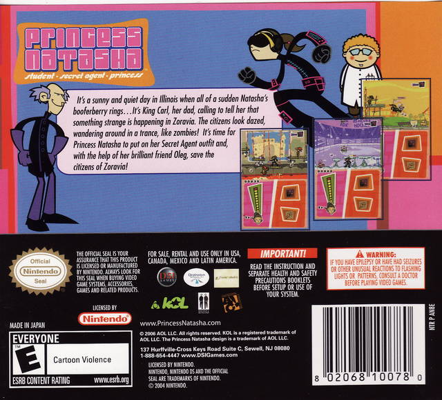 Princess Natasha: Student - Secret Agent - Princess - (NDS) Nintendo DS Video Games DSI Games   