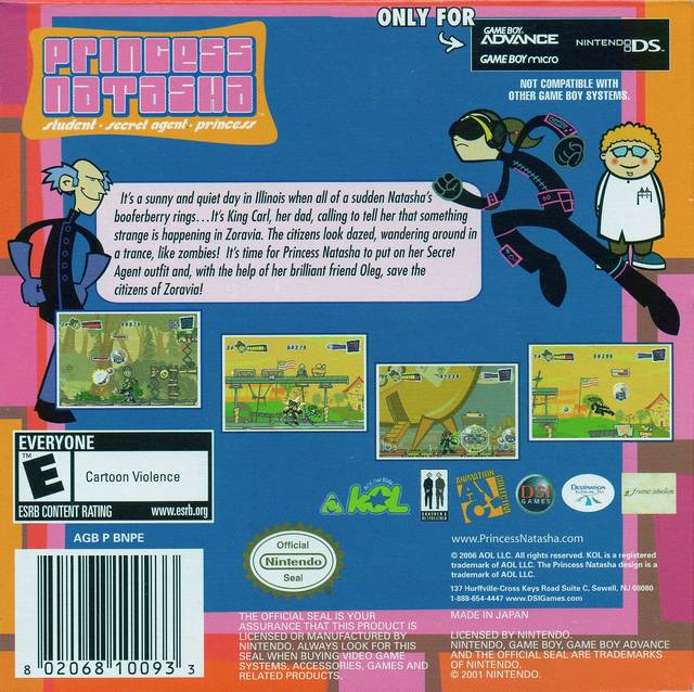 Princess Natasha: Student - Secret Agent - Princess - (GBA) Game Boy Advance Video Games DSI Games   