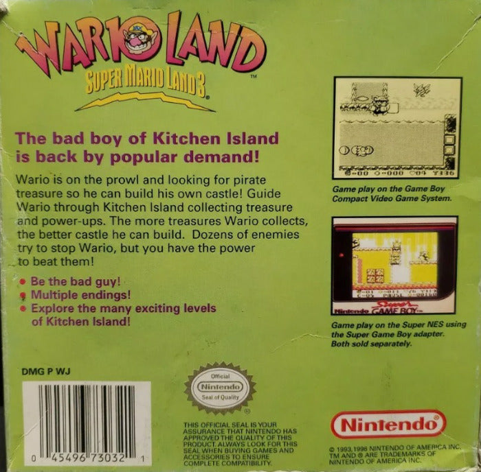 Super Mario Land 3: Wario Land (Player's Choice) - (GB) Game Boy [Pre-Owned] Video Games Nintendo   