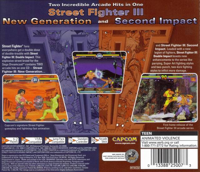 Street Fighter III: Double Impact - (DC) SEGA Dreamcast  [Pre-Owned] Video Games Capcom   