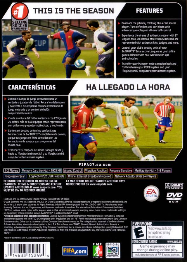 FIFA 07 Soccer - (PS2) PlayStation 2 [Pre-Owned] Video Games EA Sports   