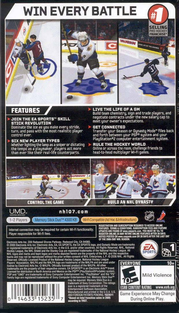 NHL 07 - Sony PSP [Pre-Owned] Video Games EA Sports   