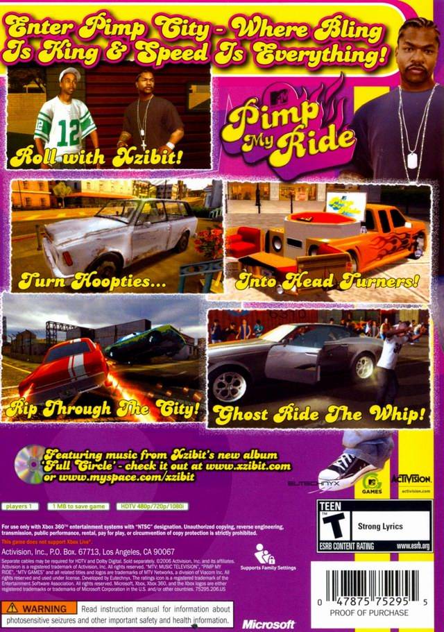 Pimp My Ride - Xbox 360 Video Games Activision   