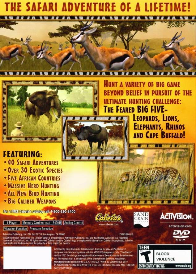 Cabela's African Safari - (PS2) PlayStation 2 [Pre-Owned] Video Games Activision Value   