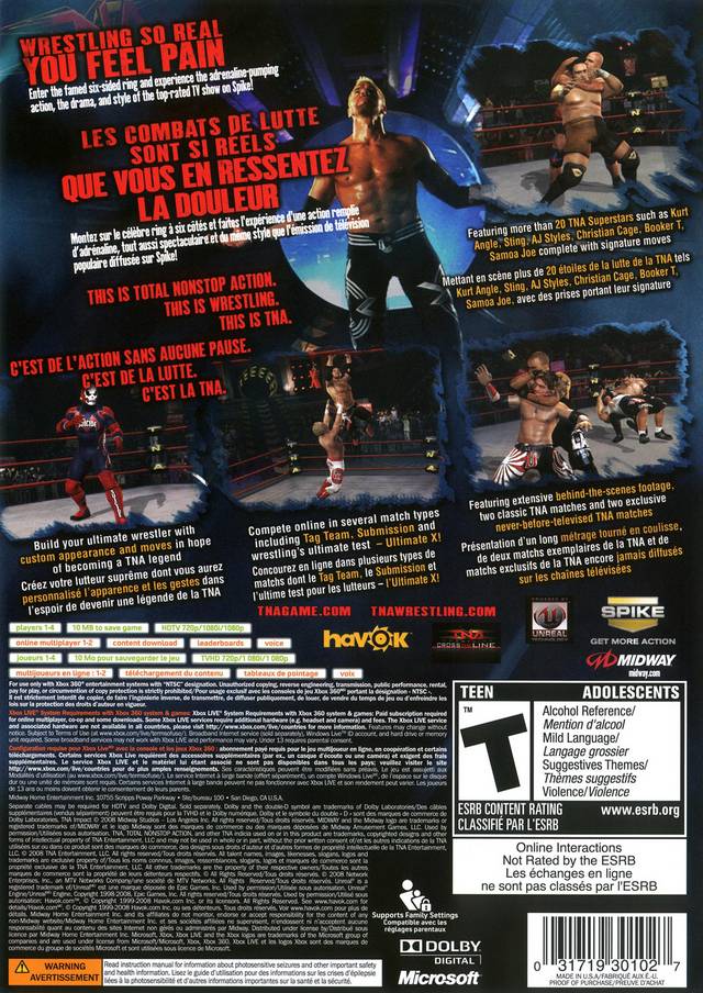 TNA iMPACT! - Xbox 360 [Pre-Owned] Video Games Midway