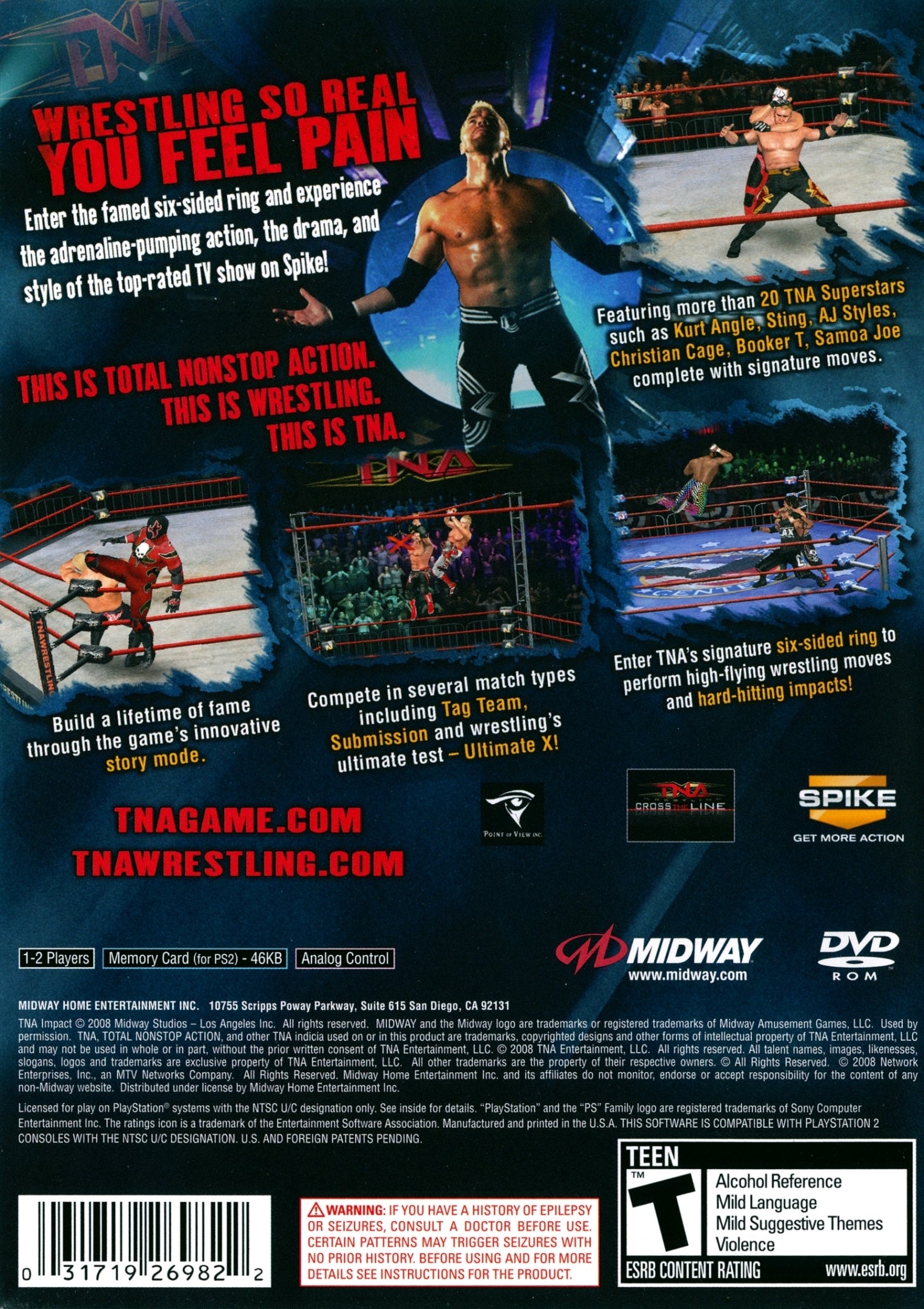 TNA iMPACT! - (PS2) PlayStation 2 [Pre-Owned] Video Games Midway   