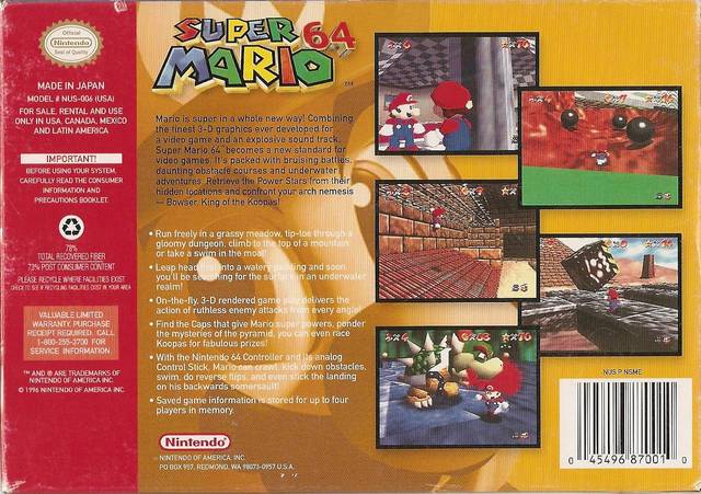 Super Mario 64 - (N64) Nintendo 64 [Pre-Owned] Video Games Nintendo   